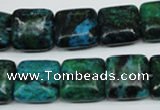 CCS464 15.5 inches 14*14mm square dyed chrysocolla gemstone beads