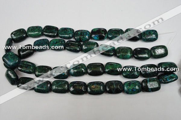 CCS475 15.5 inches 15*20mm rectangle dyed chrysocolla gemstone beads