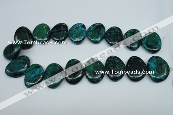 CCS482 15.5 inches 22*30mm freeform dyed chrysocolla gemstone beads