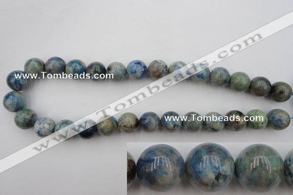 CCS506 15.5 inches 16mm round natural chrysocolla gemstone beads