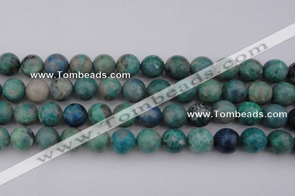 CCS515 15.5 inches 14mm round natural chrysocolla gemstone beads