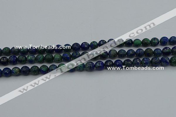 CCS532 15.5 inches 8mm faceted round dyed chrysocolla beads