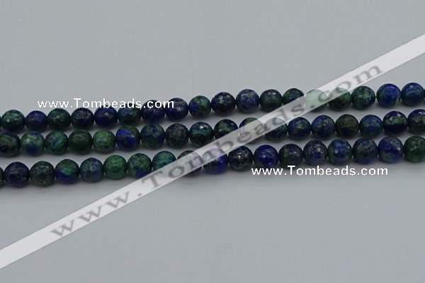 CCS533 15.5 inches 10mm faceted round dyed chrysocolla beads