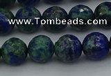 CCS534 15.5 inches 12mm faceted round dyed chrysocolla beads