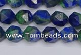 CCS546 15.5 inches 6mm faceted nuggets dyed chrysocolla beads