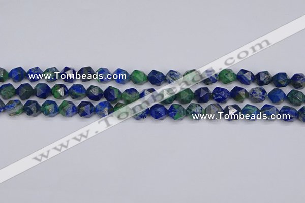 CCS546 15.5 inches 6mm faceted nuggets dyed chrysocolla beads