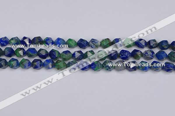 CCS547 15.5 inches 8mm faceted nuggets dyed chrysocolla beads