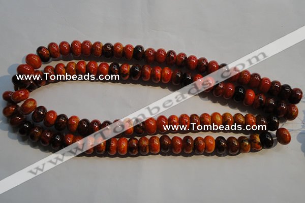CCS561 15.5 inches 8*12mm rondelle dyed chrysocolla gemstone beads