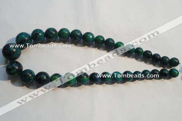 CCS609 15.5 inches 10mm – 20mm round dyed chrysocolla gemstone beads