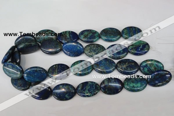 CCS61 16 inches 22*30mm oval dyed chrysocolla gemstone beads