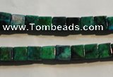 CCS611 15.5 inches 6*6mm cube dyed chrysocolla gemstone beads