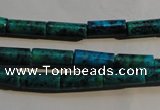 CCS624 15.5 inches 5*13mm tube dyed chrysocolla gemstone beads