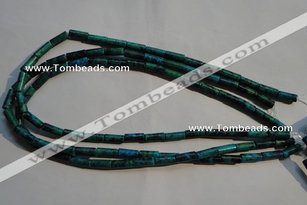 CCS624 15.5 inches 5*13mm tube dyed chrysocolla gemstone beads