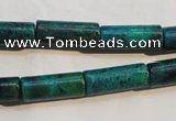 CCS625 15.5 inches 7*18mm tube dyed chrysocolla gemstone beads