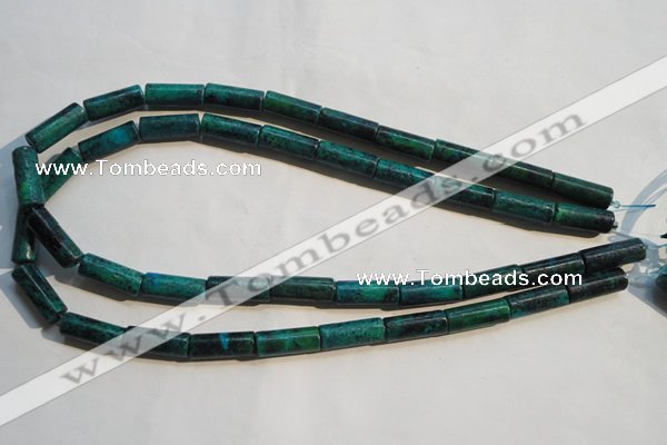 CCS625 15.5 inches 7*18mm tube dyed chrysocolla gemstone beads