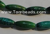 CCS634 15.5 inches 8*20mm rice dyed chrysocolla gemstone beads