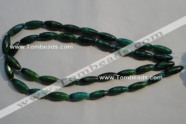 CCS634 15.5 inches 8*20mm rice dyed chrysocolla gemstone beads