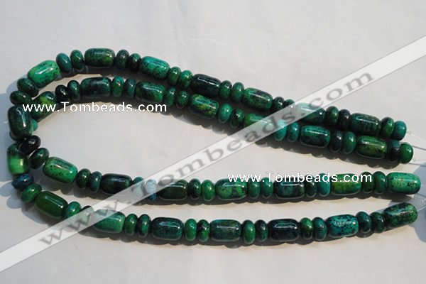 CCS645 15.5 inches 5*10mm rondelle & 10*14mm drum dyed chrysocolla beads