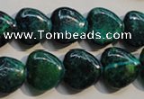 CCS651 15.5 inches 15*15mm heart dyed chrysocolla gemstone beads