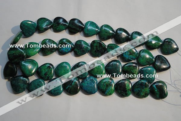 CCS654 15.5 inches 20*20mm heart dyed chrysocolla gemstone beads