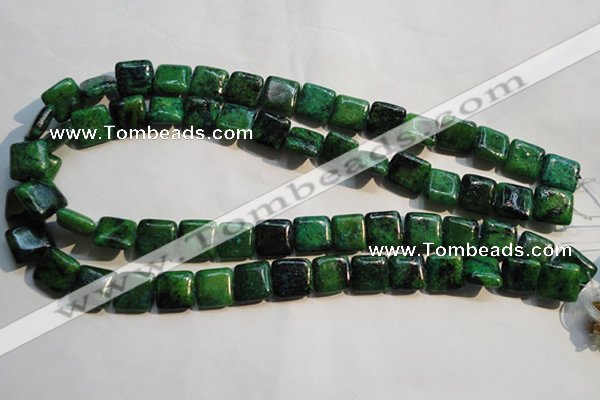 CCS658 15.5 inches 12*12mm square dyed chrysocolla gemstone beads