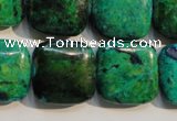 CCS672 15.5 inches 20*20mm square dyed chrysocolla gemstone beads