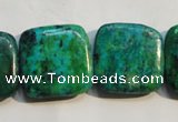 CCS673 15.5 inches 22*22mm square dyed chrysocolla gemstone beads