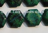 CCS675 15.5 inches 18*20mm hexagon dyed chrysocolla gemstone beads