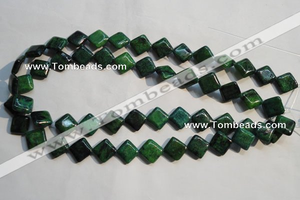 CCS681 15.5 inches 12*12mm diamond dyed chrysocolla gemstone beads