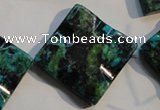 CCS688 15.5 inches 30*30mm wavy diamond dyed chrysocolla beads