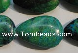 CCS695 15.5 inches 20*30mm flat teardrop dyed chrysocolla beads