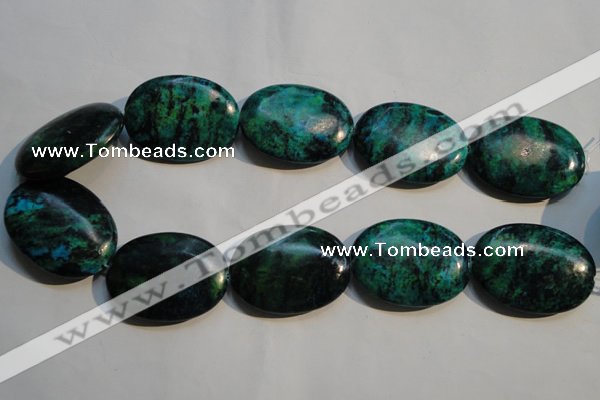 CCS701 15.5 inches 30*40mm oval dyed chrysocolla gemstone beads