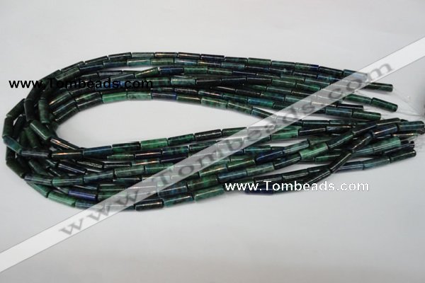 CCS77 15.5 inches 4*13mm tube dyed chrysocolla gemstone beads