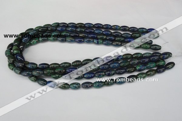 CCS79 15.5 inches 8*12mm rice dyed chrysocolla gemstone beads