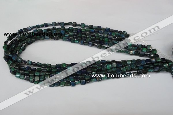 CCS83 15.5 inches 6*6mm square dyed chrysocolla gemstone beads