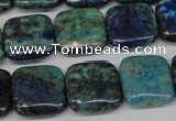 CCS85 15.5 inches 16*16mm square dyed chrysocolla gemstone beads