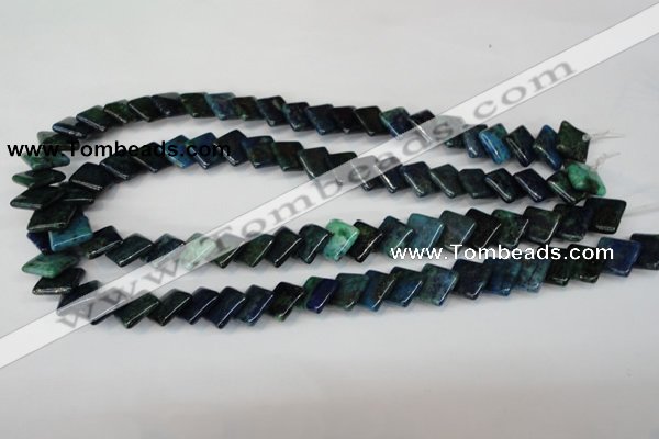 CCS88 15.5 inches 12*12mm diamond dyed chrysocolla gemstone beads