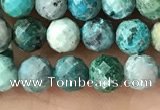 CCS882 15.5 inches 5.5mm faceted round natural chrysocolla beads