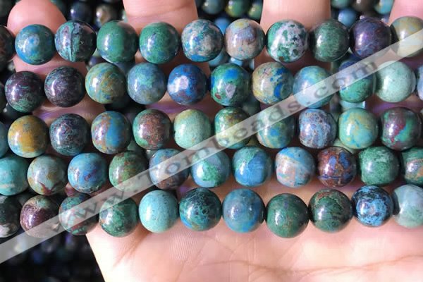 CCS895 15 inches 10mm round natural chrysocolla gemstone beads