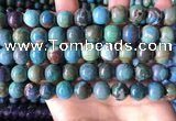 CCS896 15 inches 12mm round natural chrysocolla gemstone beads