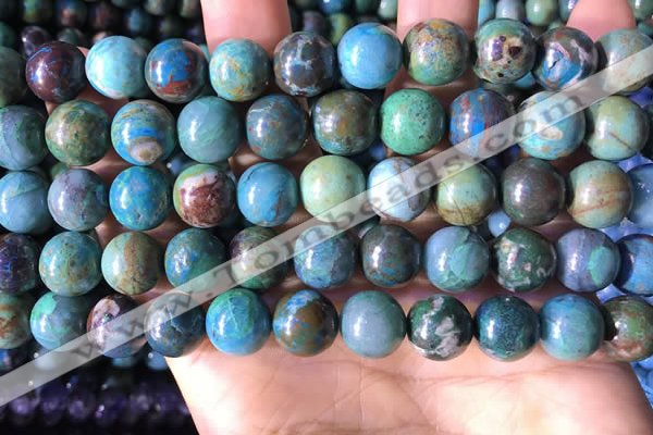 CCS896 15 inches 12mm round natural chrysocolla gemstone beads