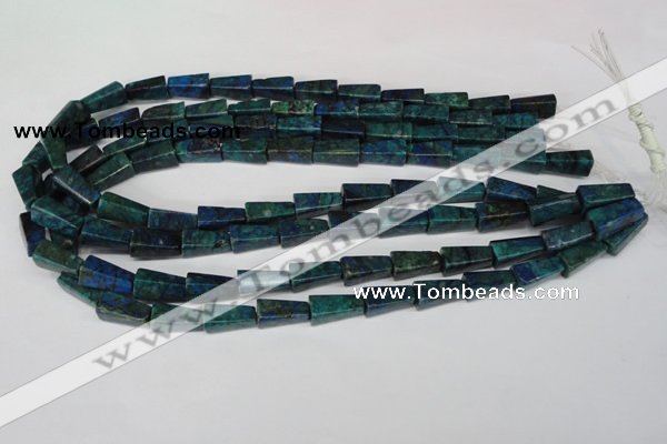 CCS90 15.5 inches 8*16mm trapezoid dyed chrysocolla gemstone beads