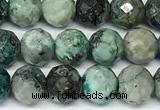 CCS915 15 inches 4*6mm faceted round chrysocolla beads