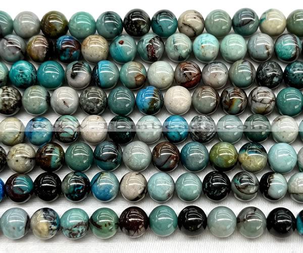 CCS957 15 inches 8mm round natural chrysocolla beads wholesale