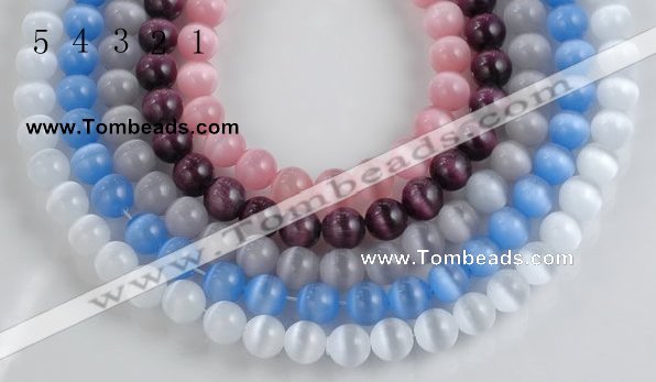 CCT02 Different color 10mm round cats eye beads Wholesale