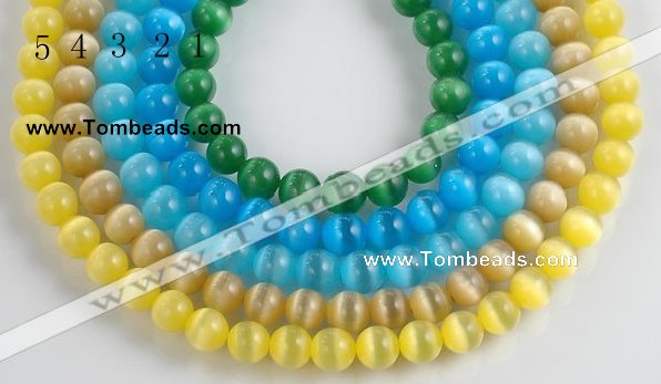 CCT03 10mm different color round cats eye beads Wholesale