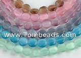 CCT04 10mm different color coin shape cats eye beads Wholesale