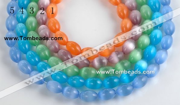 CCT06 10*14mm different color rice cats eye beads Wholesale