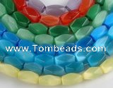 CCT08 Faceted brick 14 inches 9*16mm cats eye beads Wholesale