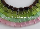 CCT10 8*10mm different color cuboid cats eye beads Wholesale